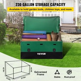 VEVOR Outdoor Storage Box Patio Deck Box 870,6 L Αδιάβροχος μουσαμάς PE