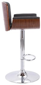 vidaXL Σκαμπό Μπαρ Γκρι Υφασμάτινο