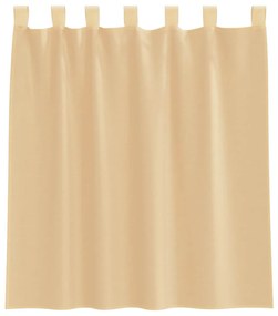 vidaXL Κουρτίνες Voile με βρόχους 2 τεμάχια Άμμος 140x140 cm