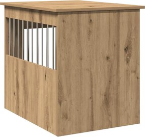 vidaXL Έπιπλα κλουβιού σκύλου Artisan Oak 55x75x65 cm