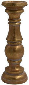Κηροπήγιο 281-224-004 10x30cm Gold-White Πολυρεσίνη