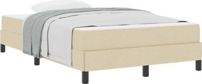 vidaXL Κρεβάτι με ελατήρια Κρεμ 120 x 190 cm ύφασμα
