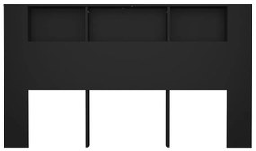 Κεφαλάρι Με Αποθηκευτικό Χώρο Μαύρο 180 x 18,5 x 104,5 εκ. - Μαύρο
