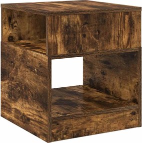 vidaXL End Table Καπνιστό Δρύς 40,5 x 40 x 45 εκ Επεξεργασμένο ξύλο