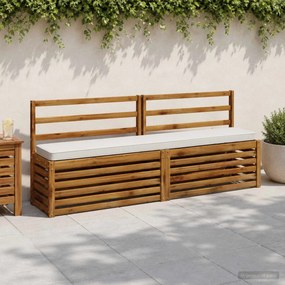 vidaXL Μαξιλάρια Πάγκου 2 Τεμαχίων VUGHT 2 pcs 100% Πολυεστέρας Λευκό