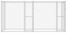 vidaXL Κλουβί σκύλου Ασημί 400 x 200 x 200 εκ. Επικαλυμμένος Χάλυβας