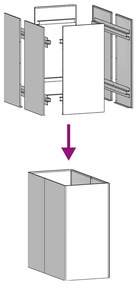 vidaXL Ζαρντινιέρα Λευκή 40x80x80 εκ. από Χάλυβα