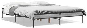 vidaXL Πλαίσιο Κρεβατιού Γκρι Sonoma 160x200 εκ. Επεξ. Ξύλο &amp; Μέταλλο