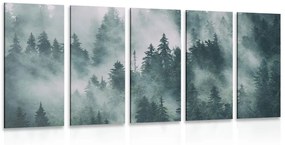 5 μέρος εικόνα βουνά στην ομίχλη - 100x50