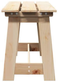 vidaXL Εξωτερικός Πάγκος 119x35x47 εκ Μασίφ Ξύλο Πεύκου