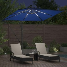 vidaXL Ομπρέλα ηλίου 249 x 249 x 250 εκ. Πολυεστέρας και Αλουμίνιο