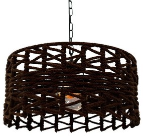 Φωτιστικό Οροφής Vera 00920 1xΕ27 Με Πλέγμα Φ50x30cm Dark Brown GloboStar