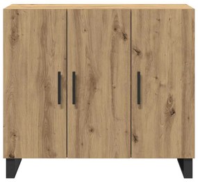 vidaXL Πλαϊνό γραφείο artisan δρυς 90 x 34 x 80 εκ. Επεξεργασμένο ξύλο