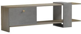 Έπιπλο τηλεόρασης Standi σε sonoma-γκρι cement απόχρωση 120x25x36.8εκ Υλικό: MELAMINE 230-000043