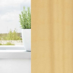 vidaXL Κουρτίνες Μαύρης Ύφανσης με Δαχτυλίδια 2 τμχ. Μπεζ Πολυεστέρας