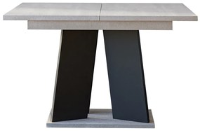 Τραπέζι Goodyear 107, Μαύρο, Γκρι, 75x90x120cm, 59 kg, Επιμήκυνση, Πλαστικοποιημένη μοριοσανίδα | Epipla1.gr