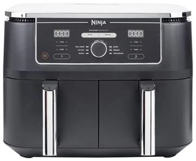 Φριτέζα αέρος Ninja AF400EU, 2470W, 9.5 lt, 6 Προεπιλεγμένα προγράμματα, Διπλό αποσπώμενο κάδο, Μαύρο