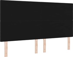 vidaXL LED κεφαλάρι με LED ταινίες φωτός Μαύρο 180 cm ύφασμα