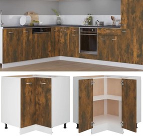 Ντουλάπι Κουζίνας Καπνιστή Δρυς 75,5x75,5x81,5εκ. Επεξεργ. Ξύλο - Καφέ