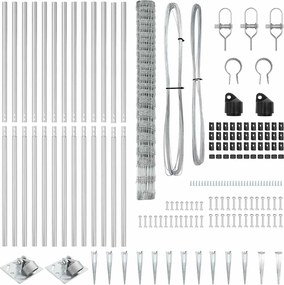vidaXL Στύλος Περιφράξεων Γαλβανισμένο 25 x 1,6 μ Ατσάλι