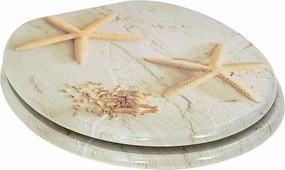 vidaXL Μαλακή κλειστή λεκάνη Κίτρινο και Λευκό 44 x 38 εκ. Πίνακας MDF