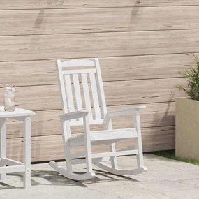 vidaXL Κουνιστή Καρέκλα Κήπου Λευκή 70x92x108 cm HDPE