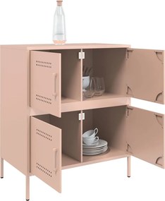 vidaXL Ντουλάπι Ροζ 68x39x79 εκ. από Ατσάλι