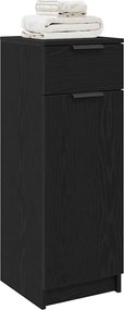 vidaXL Ντουλάπι Μπάνιου Μαύρη δρυς 32 x 34 x 90 εκ Επεξεργασμένο ξύλο