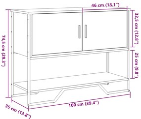 ΤΡΑΠΕΖΙ ΚΟΝΣΟΛΑ SONOMA ΔΡΥΣ 100X35X74,5 ΕΚ. ΕΠΕΞΕΡΓΑΣΜΕΝΟ ΞΥΛΟ 848535