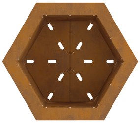 vidaXL Υποδαύλινες Φωτιές Εξαγωνικές 48x48x51 εκ. Ανοξείδωτο Ατσάλι