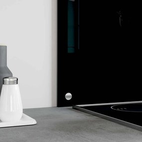 vidaXL Πλάτη Κουζίνας Μαύρη 90 x 50 εκ. από Ψημένο Γυαλί