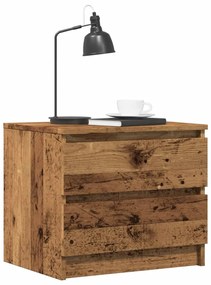 vidaXL Κομοδίνο Όψη Παλαιού Ξύλου 50x40x43.5 εκ. από Επεξ. Ξύλο