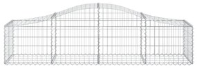 Συρματοκιβώτια Τοξωτά 13 τεμ. 200x50x40/60 εκ. Γαλβαν. Ατσάλι - Ασήμι