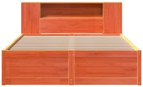 vidaXL Σκελετός Κρεβ. Χωρίς Στρώμα Καφέ Κεριού 135x190 εκ Μασίφ Πεύκο