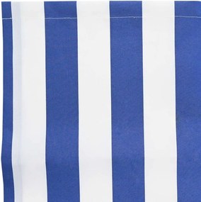 vidaXL Ύφασμα αντικατάστασης τέντας Μπλε και άσπρο 3,5 x 2 m