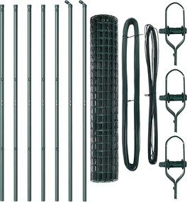 vidaXL Ευρωπαϊκή Στήριξη Φράχτη 10 x 1,6 m PVC-Επικαλυμμένο Ατσάλι