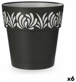 Αυτοποτιστικη Γλάστρα Stefanplast Gaia Ανθρακί Πλαστική ύλη 29 x 29 x 29 cm (x6)