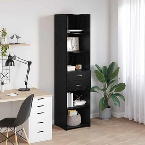 vidaXL Highboard Μαύρη Οξυά 45 x 42,5 x 185 εκ. Επεξεργασμένο ξύλο