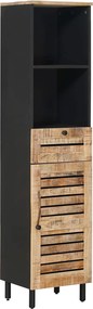 vidaXL Ντουλάπι Μπάνιου Καφέ και Μαύρο 38 x 33,5 x 160 εκ