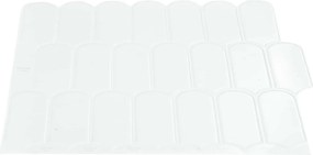 vidaXL Πλακάκι Φτερού 20 τεμ. Λευκό 30 x 30 cm Πολυουρεθάνη και PET