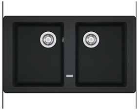 Franke Smartline Basis BFG 620 Onyx Γρανιτένιος Νεροχύτης 80 cm