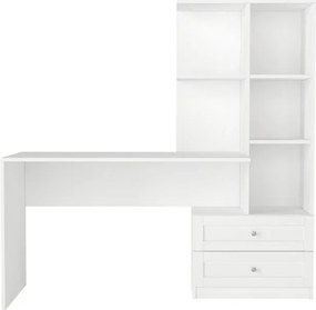 Γραφείο εργασίας Mantra Megapap χρώμα λευκό 150x60x152εκ.