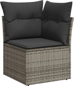 vidaXL Patio Sofa Set 10-θέσια Grey and Dark Grey