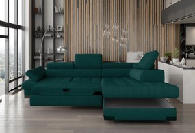 Γωνιακός καναπές Sapphire-Prasino-Δεξιά
