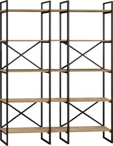 Βιβλιοθήκη Dusan Megapap χρώμα sepet oak 143,5x30x175εκ.