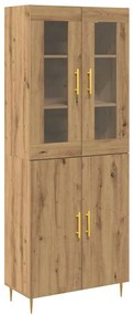 vidaXL Highboard Επιτοίχιο 2 pcs artisan δρυς 69.5 x 34 x 180 εκ.