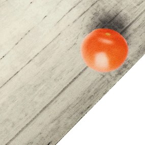 Χαλί Κουζίνας Πλενόμενο Σχέδιο Tomatoes 45 x 150 εκ. Βελούδινο - Γκρι