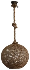 Φωτιστικό Οροφής Silk-02 Φ35 Rope 1/L Ε/27 31-1150 Natural-Brown Heronia Rope