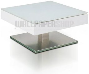 Τραπεζάκι Σαλονιού Λευκό 75x75x38
