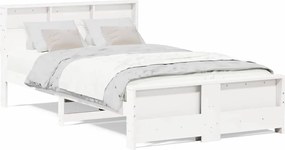 vidaXL Σκελετός Κρεβατιού Λευκό 120 x 200 cm Επεξεργασμένο ξύλο